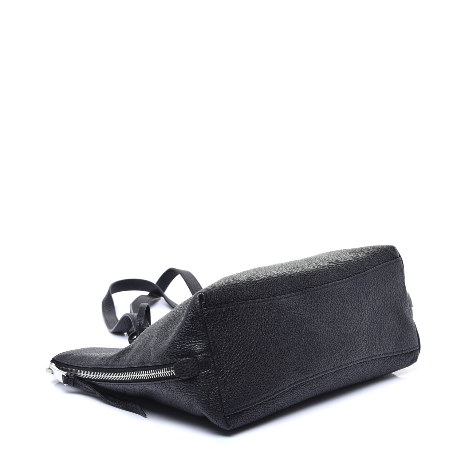 Prada Vitello Phenix Side Zip Shopping Tote Black 4 of 8