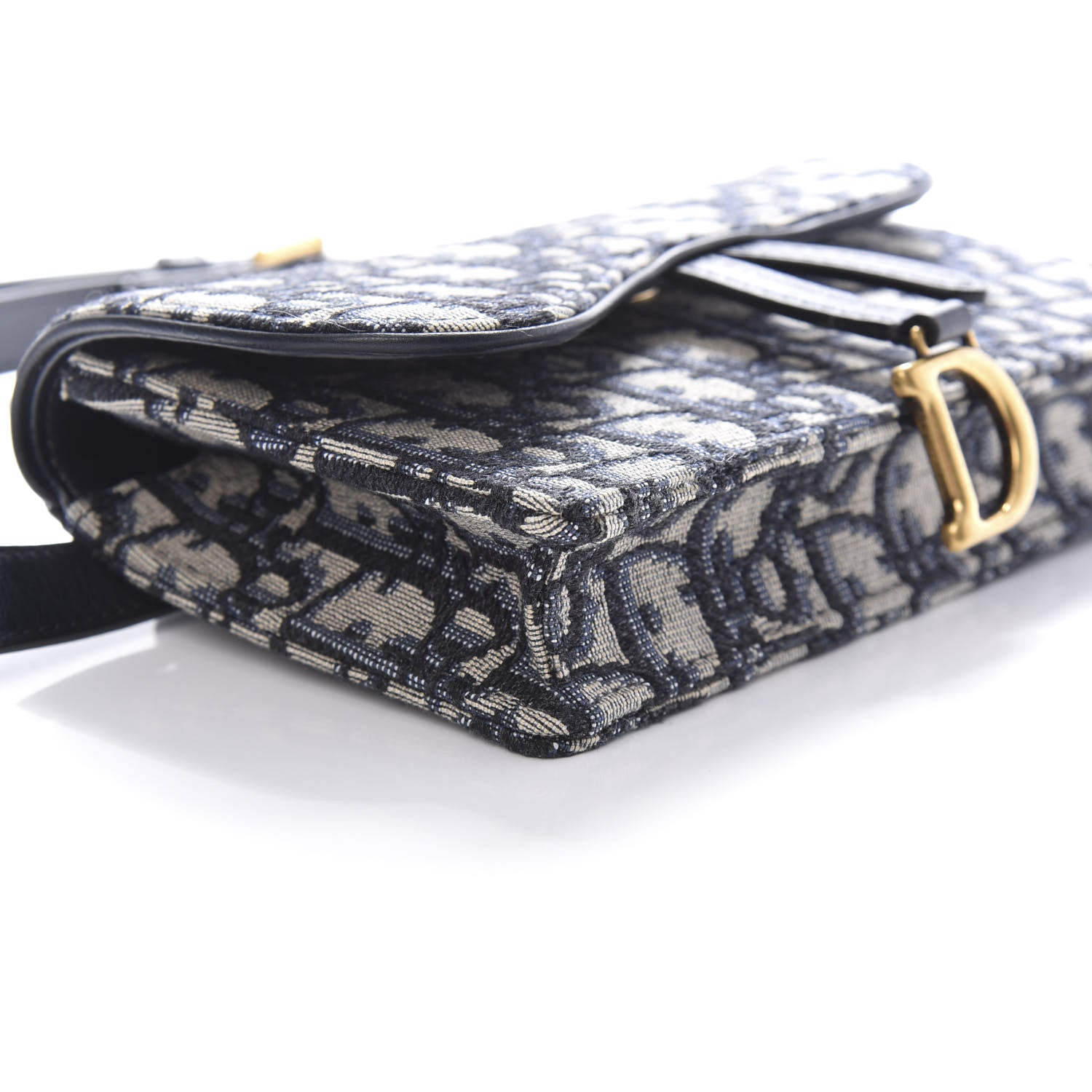 Christian Dior Oblique Saddle Belt Bag Blue 8 of 10