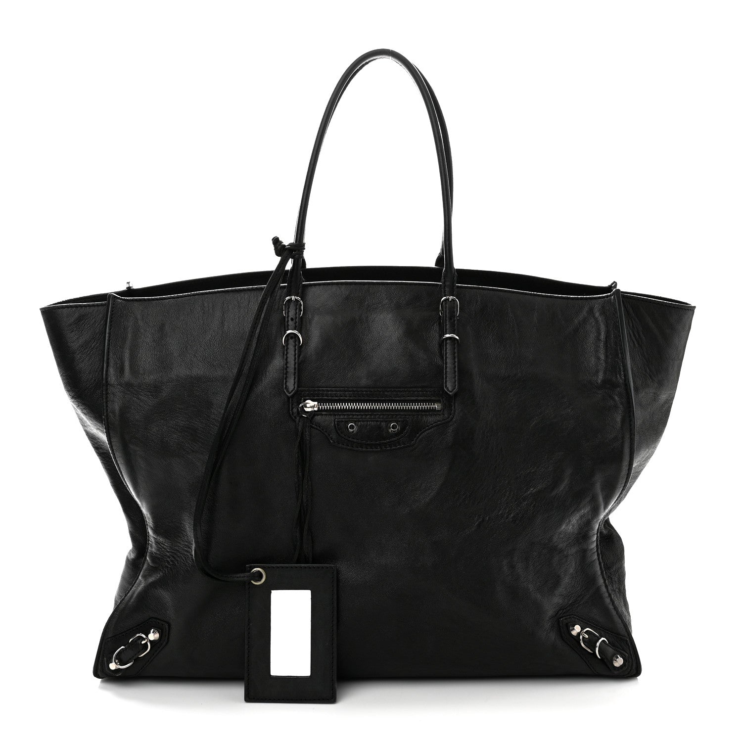 Balenciaga Supple Calfskin Papier A4 Zip Around Tote Black 3 of 14