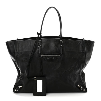 Balenciaga Supple Calfskin Papier A4 Zip Around Tote Black 3 of 14