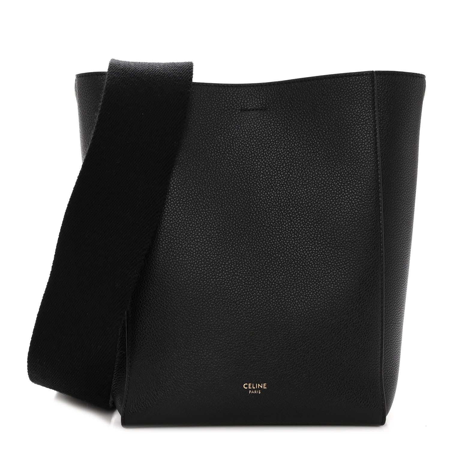 Celine Soft Grained Calfskin Small Sangle Bucket Bag Black 1 of 9