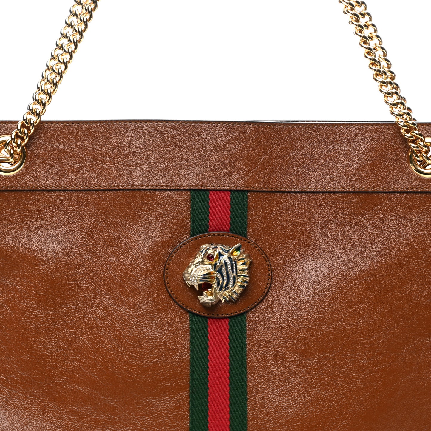 Calfskin Large Rajah Chain Tote Cuir