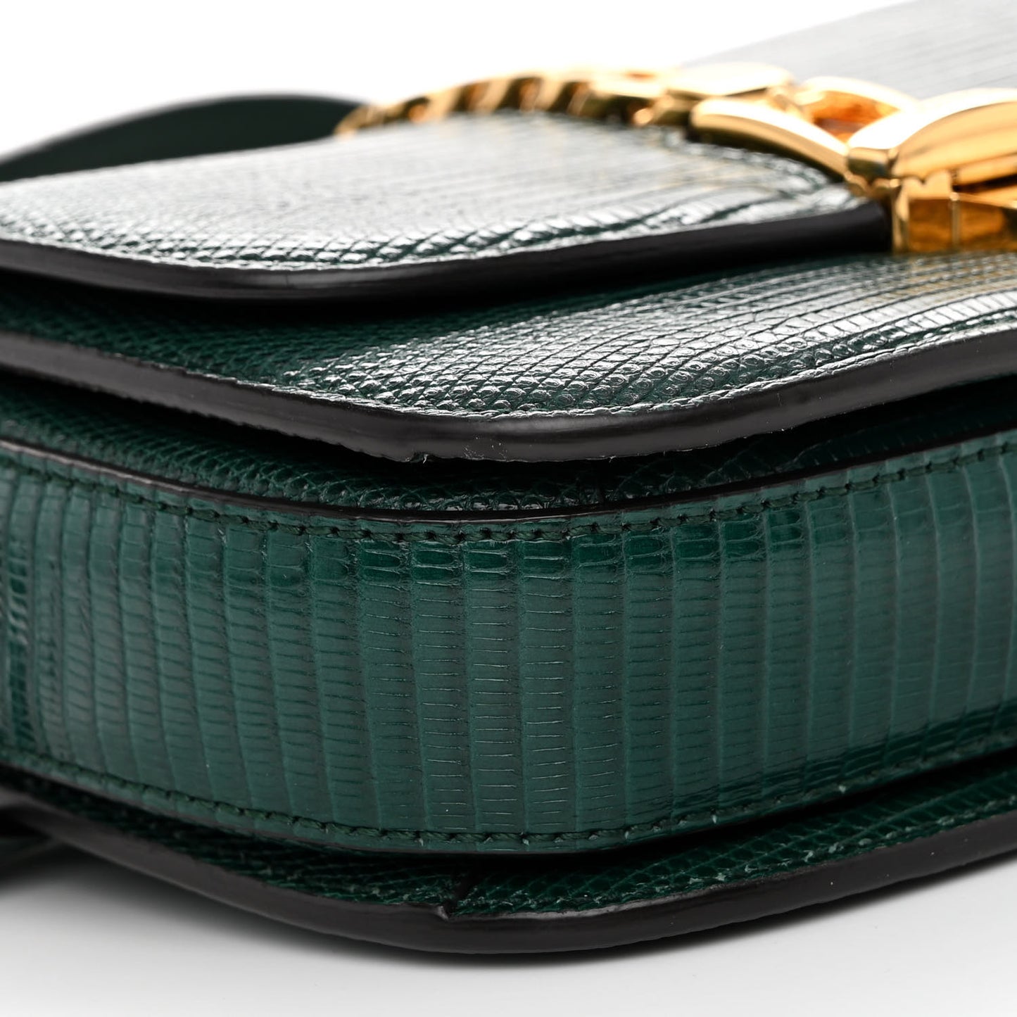 Lizard Mini Sylvie 1969 Messenger Bag Green