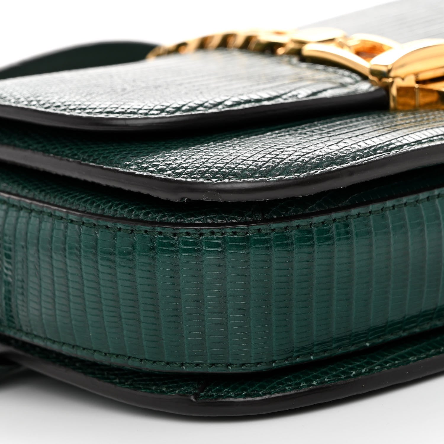 Gucci Lizard Mini Sylvie 1969 Messenger Bag Green 10 of 13