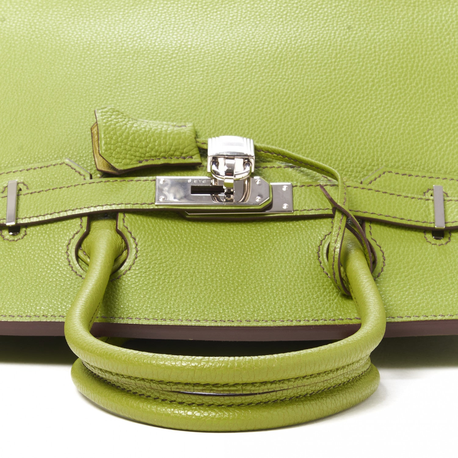 Hermes Togo Birkin 30 Vert Anis 9 of 29
