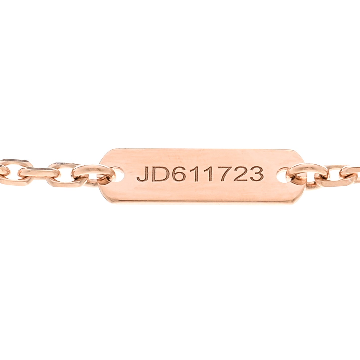 18K Rose Gold Diamond Silver Obsidian Vintage Alhambra Pendant Necklace
