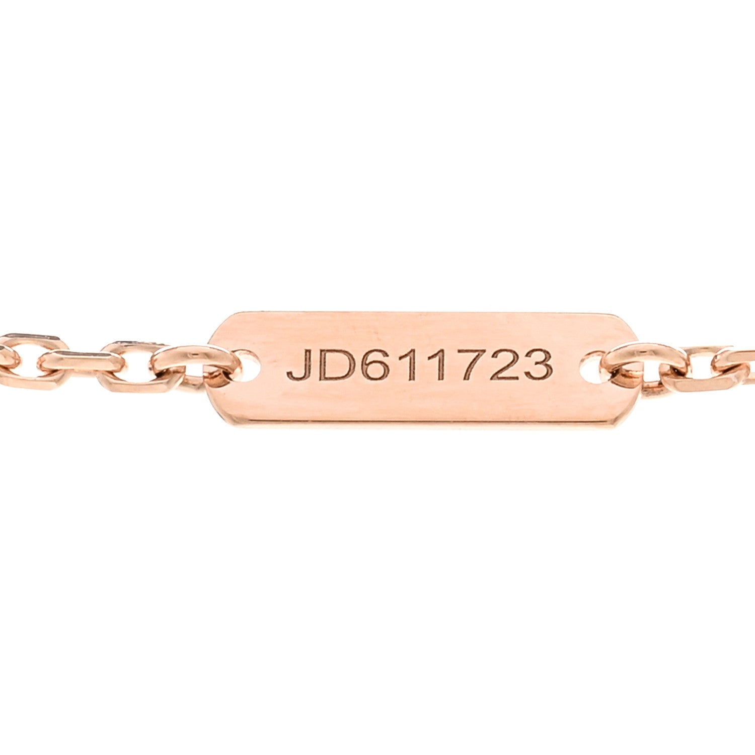 Van Cleef & Arpels 18K Rose Gold Diamond Silver Obsidian Vintage Alhambra Pendant Necklace 5 of 5
