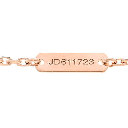 Van Cleef & Arpels 18K Rose Gold Diamond Silver Obsidian Vintage Alhambra Pendant Necklace 5 of 5
