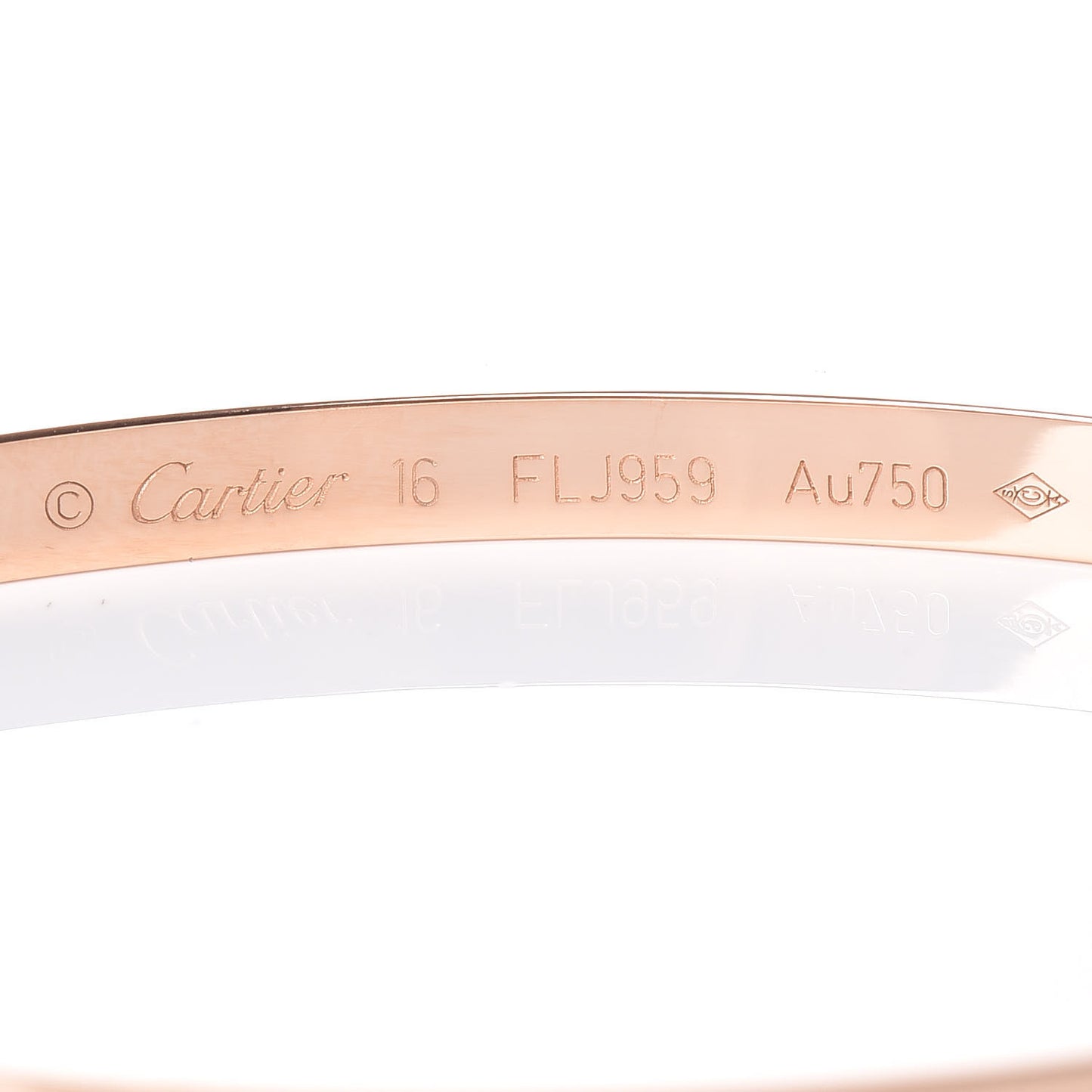 18K Pink Gold Small LOVE Bracelet 16