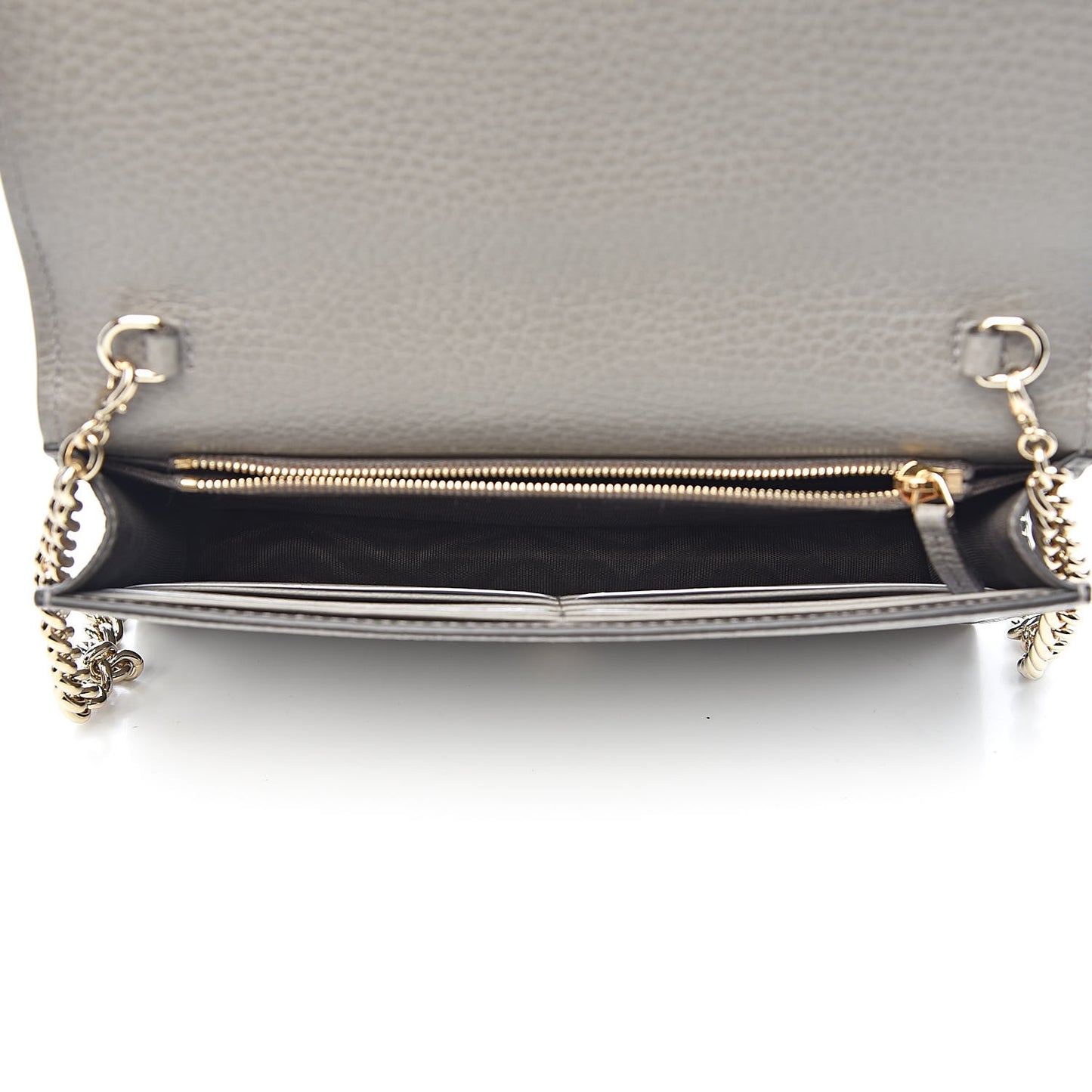 Dollar Calfskin Medium Betty Chain Wallet Loess