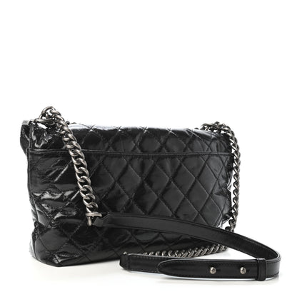 Chanel Glazed Calfskin Quilted Framed Shoulder Bag Black 2 of 4