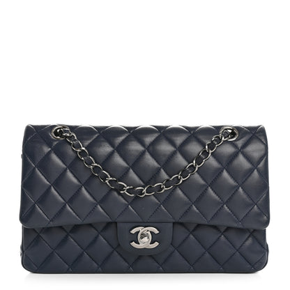 Chanel Lambskin Quilted Medium Double Flap Navy 1 of 12