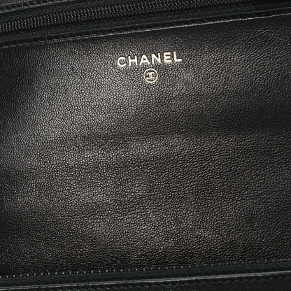 Chanel Lambskin Quilted Chanel 19 Wallet On Chain WOC Black 6 of 13