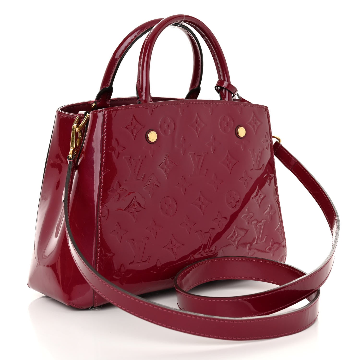 Louis Vuitton LOUIS VUITTON Vernis Montaigne BB Magenta 3 of 10