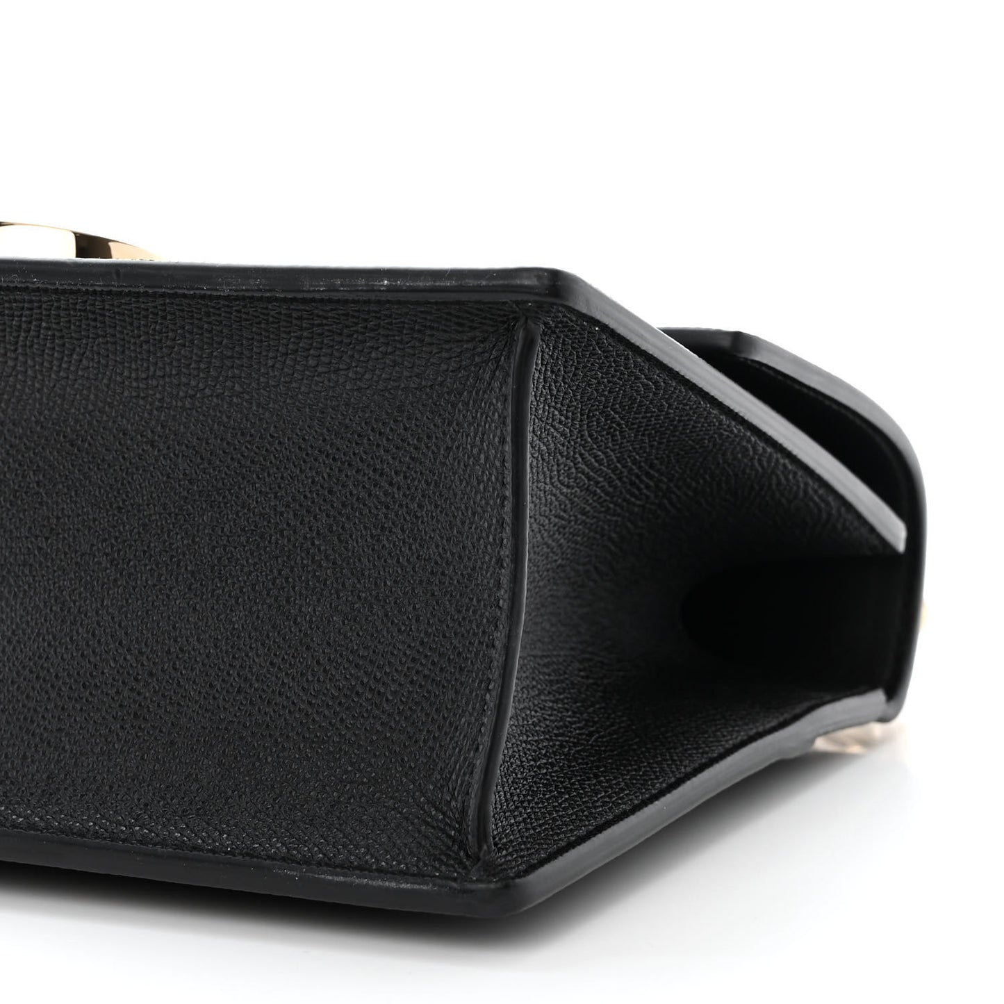 Grained Calfskin Embossed 30 Montaigne Chain Flap Bag Black