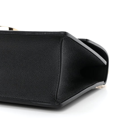 Christian Dior Grained Calfskin Embossed 30 Montaigne Chain Flap Bag Black 10 of 11