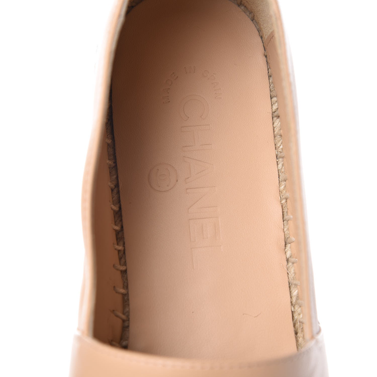 Chanel Lambskin CC Espadrilles 39 Beige Black 8 of 12