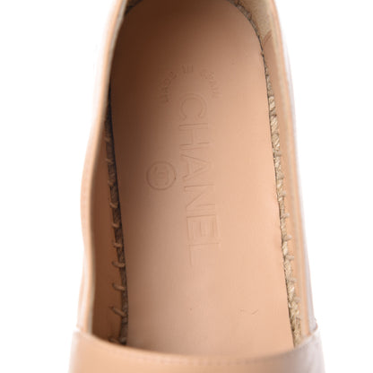 Chanel Lambskin CC Espadrilles 39 Beige Black 8 of 12