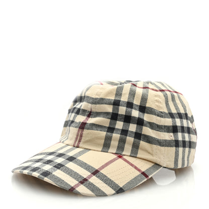 Burberry Cotton Archive Check Baseball Cap L Stone 1 of 7