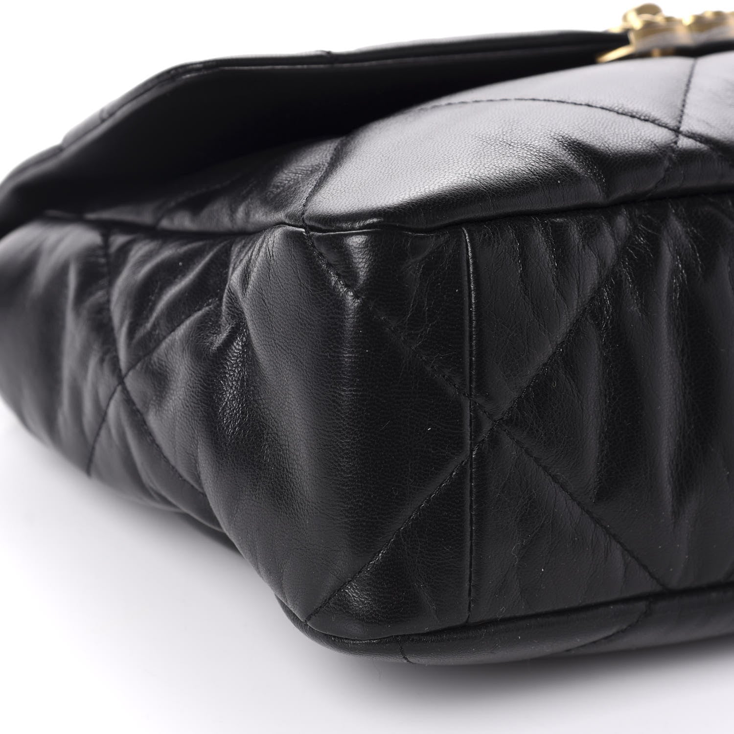Chanel Goatskin Quilted Large 19 Flap Black 6 of 10