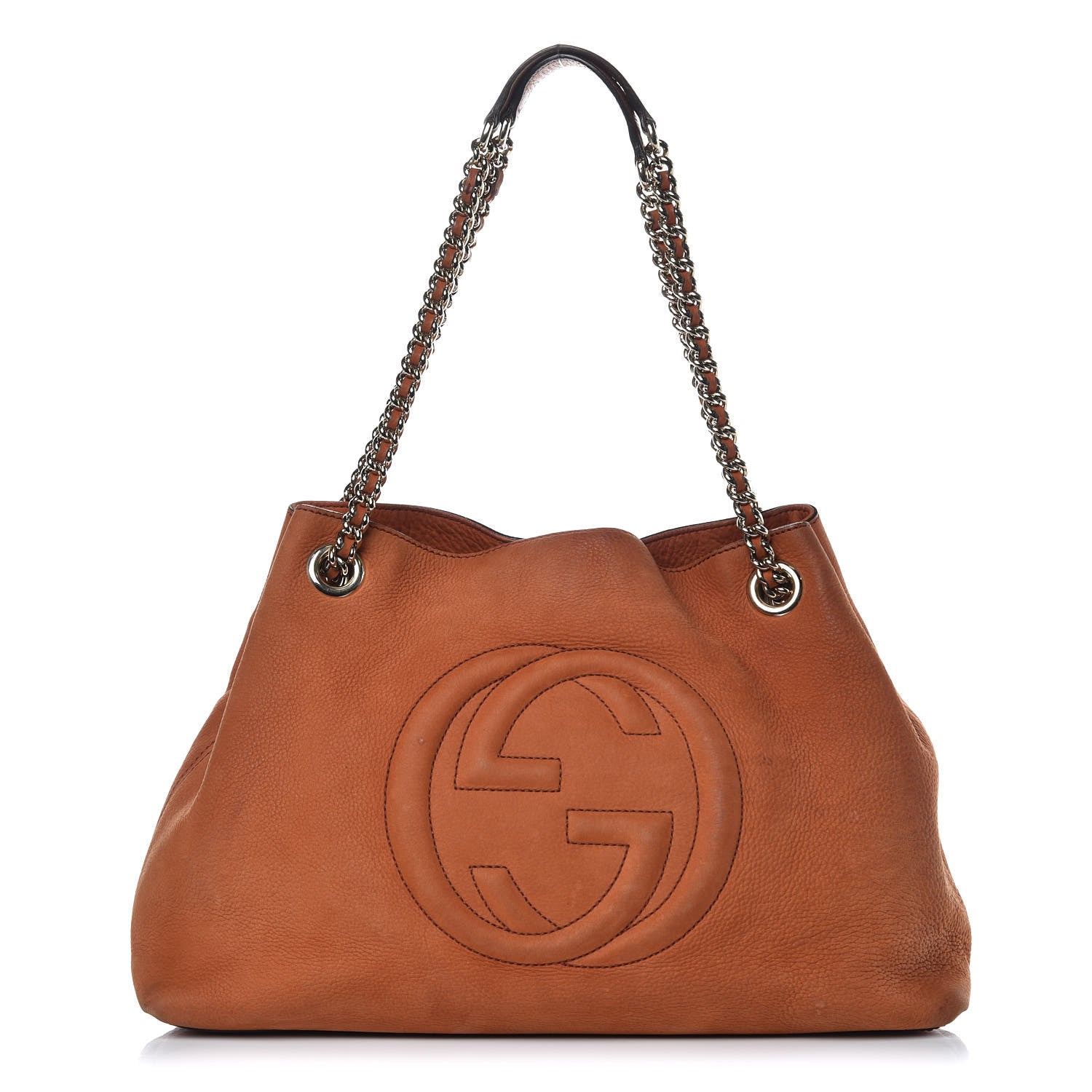 Gucci Vitello Range Medium Soho Chain Shoulder Bag Old Whisky 1 of 19