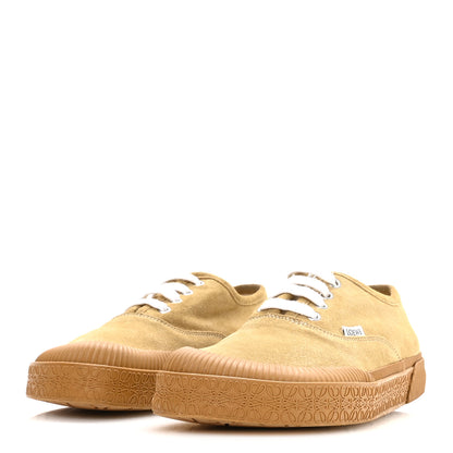 Loewe X PAULA's IBIZA Brushed Suede Rubber Terra Vulca Sneakers 39 Gold 4 of 9