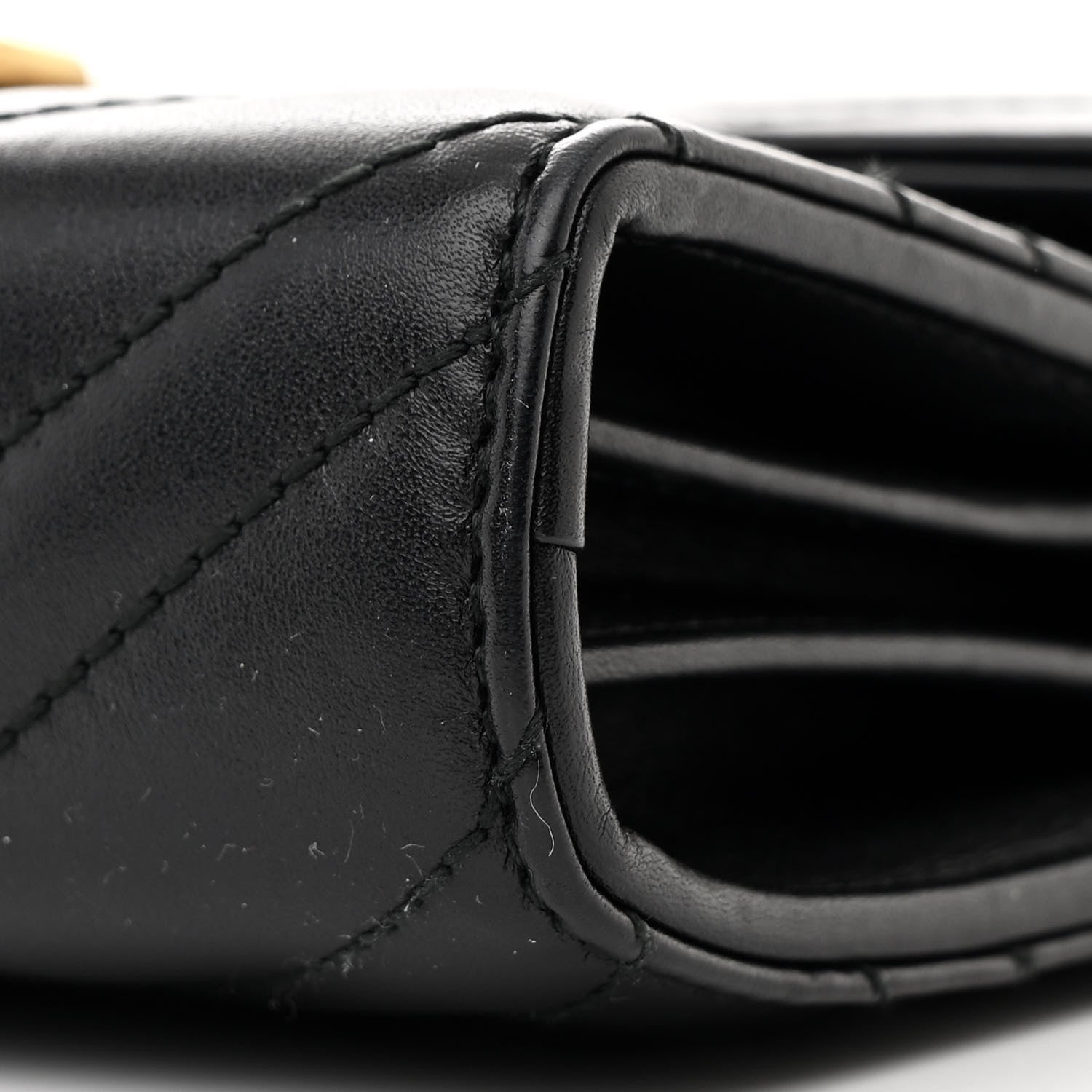 Gucci Calfskin Matelasse GG Marmont Chain Wallet Black 12 of 13