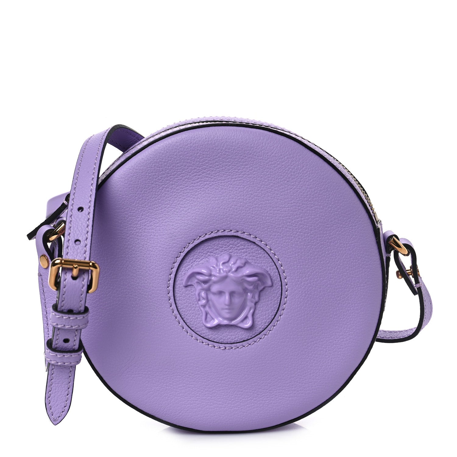 Versace Calfskin La Medusa Round Camera Bag Lilac 1 of 7