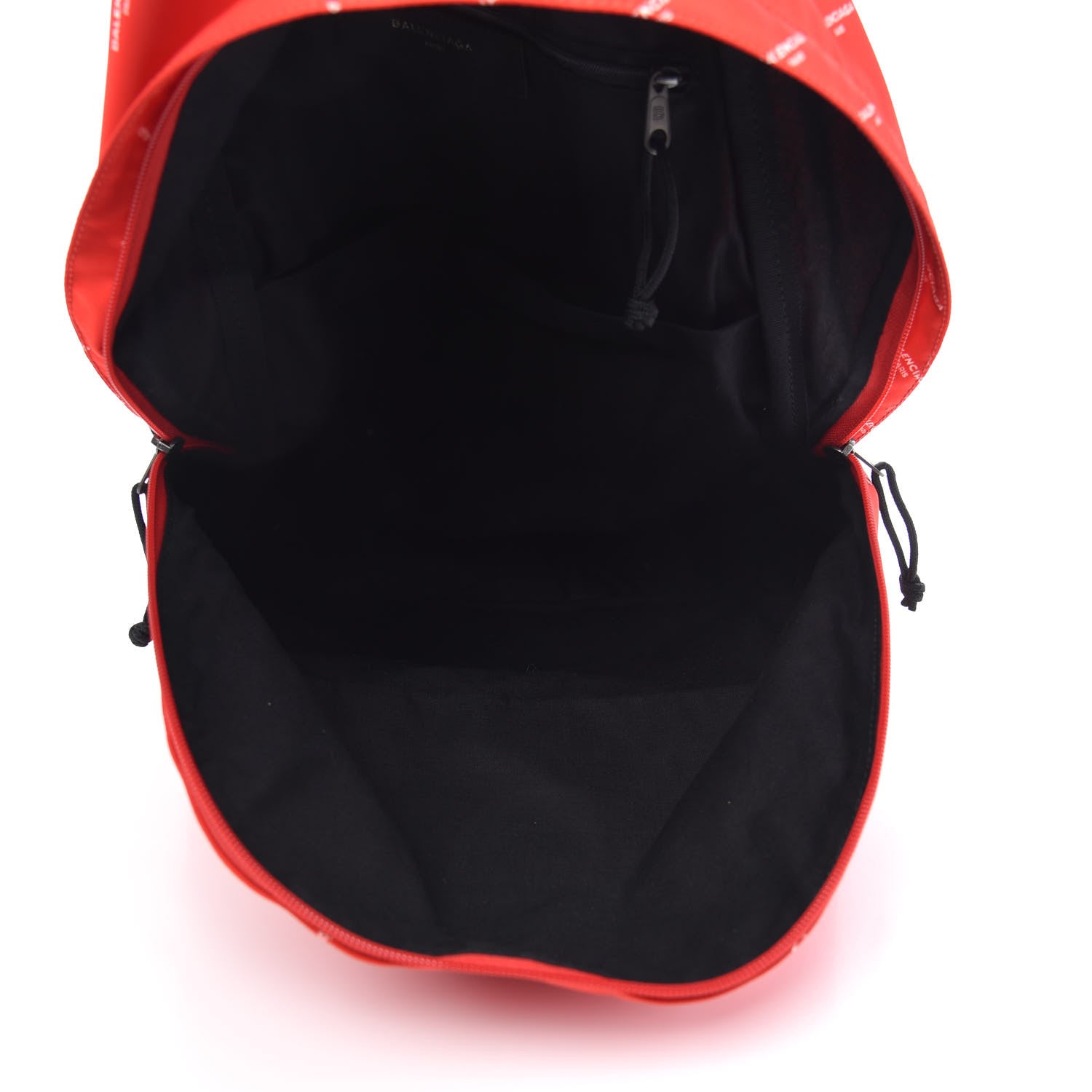 Balenciaga Twill Nylon Allover Logo Print Explorer Backpack Rouge Vermillion White 5 of 9