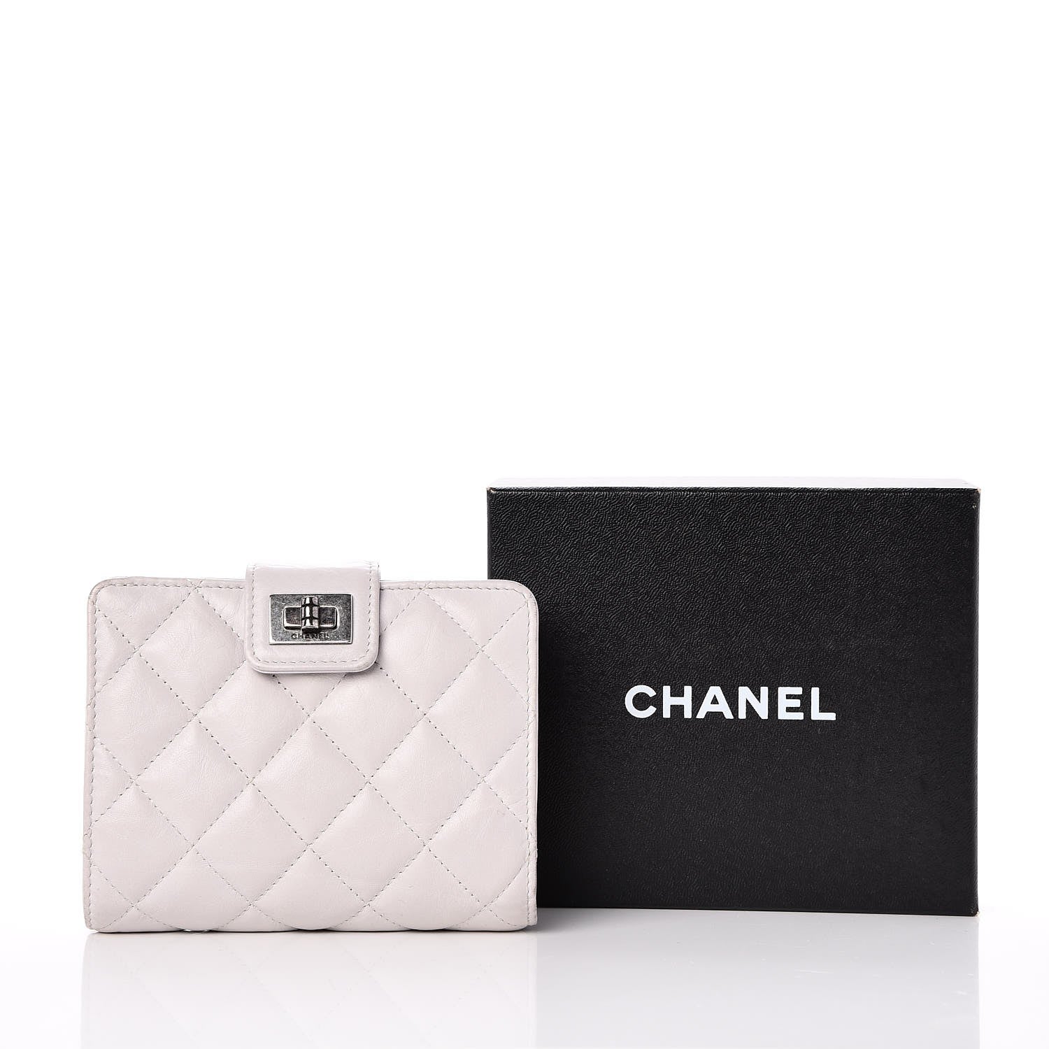 Chanel Calfskin Reissue Compact Wallet Grey 10 of 10