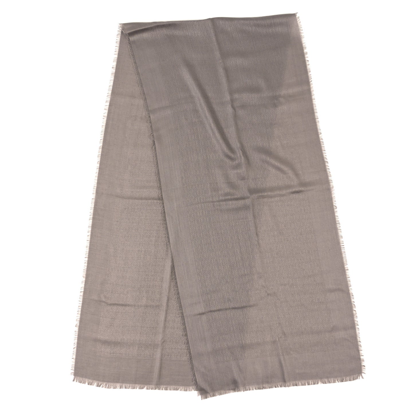 Wool Silk Cashmere Mini Anagram Scarf Taupe