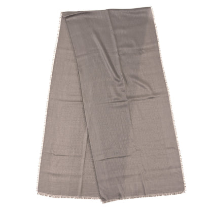 Loewe Wool Silk Cashmere Mini Anagram Scarf Taupe 2 of 3