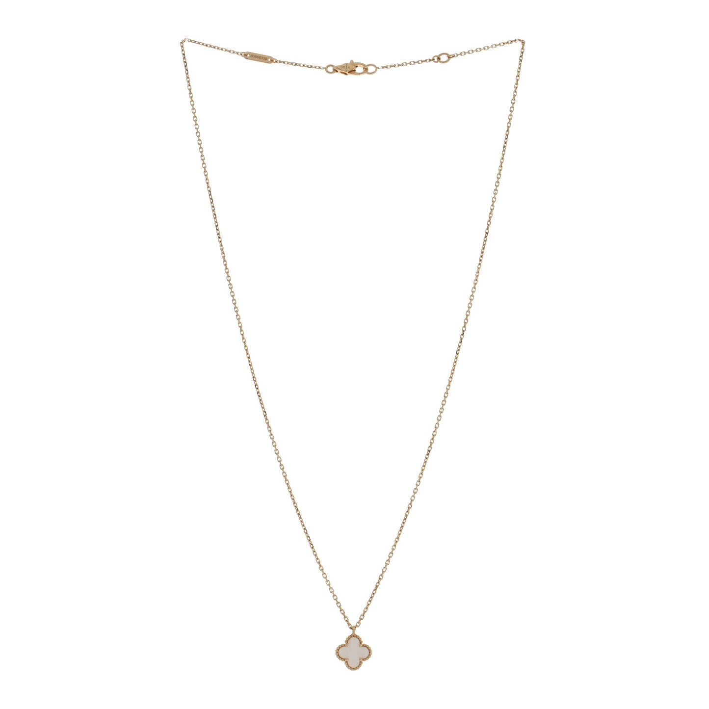 18K Yellow Gold Mother of Pearl Sweet Alhambra Pendant Necklace
