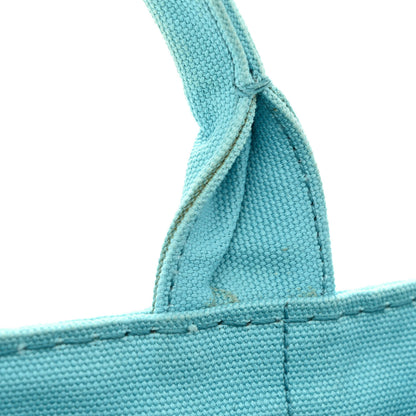 Prada Canapa Small Logo Tote Blue 14 of 14