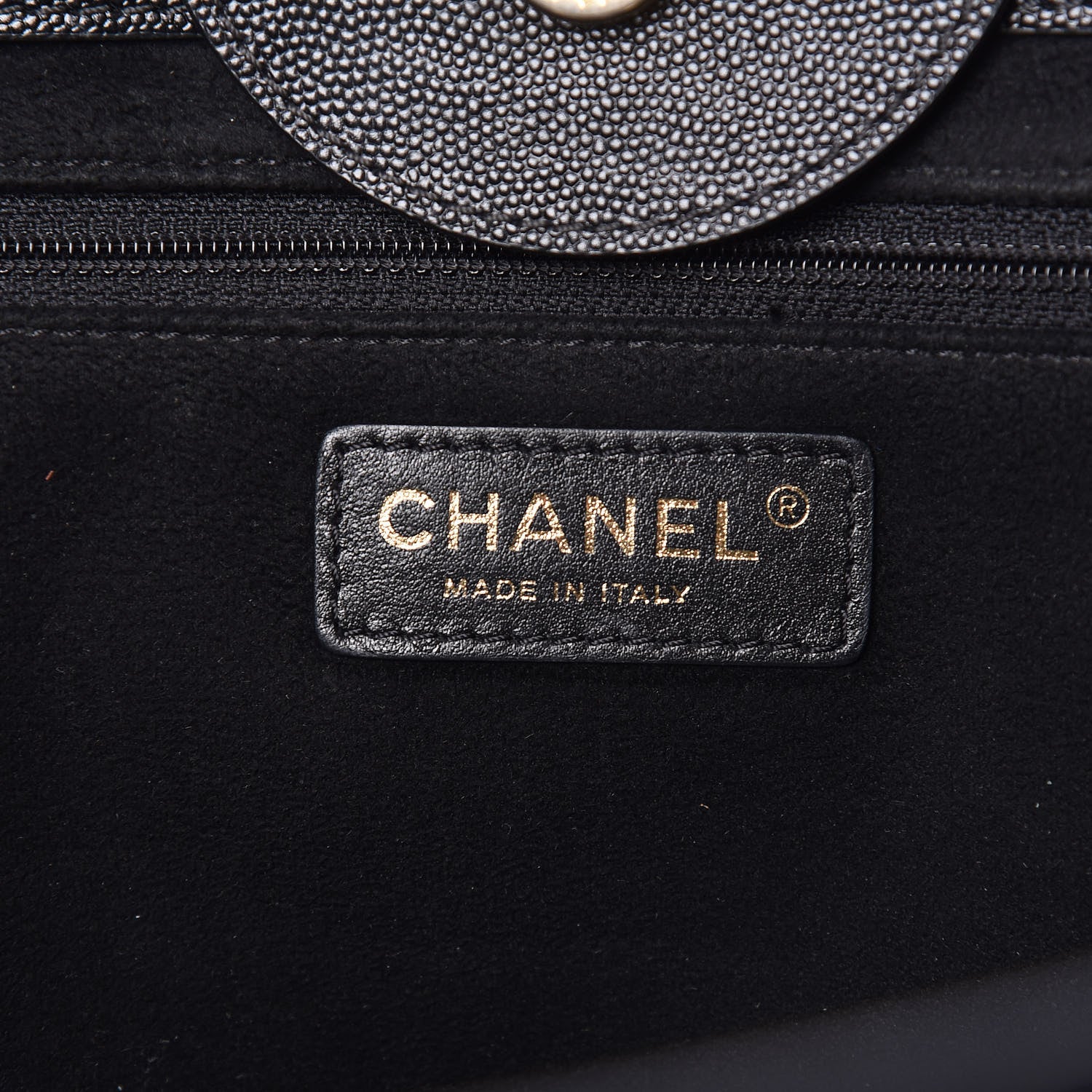 Chanel Caviar Medium Studded Deauville Tote Black 6 of 19