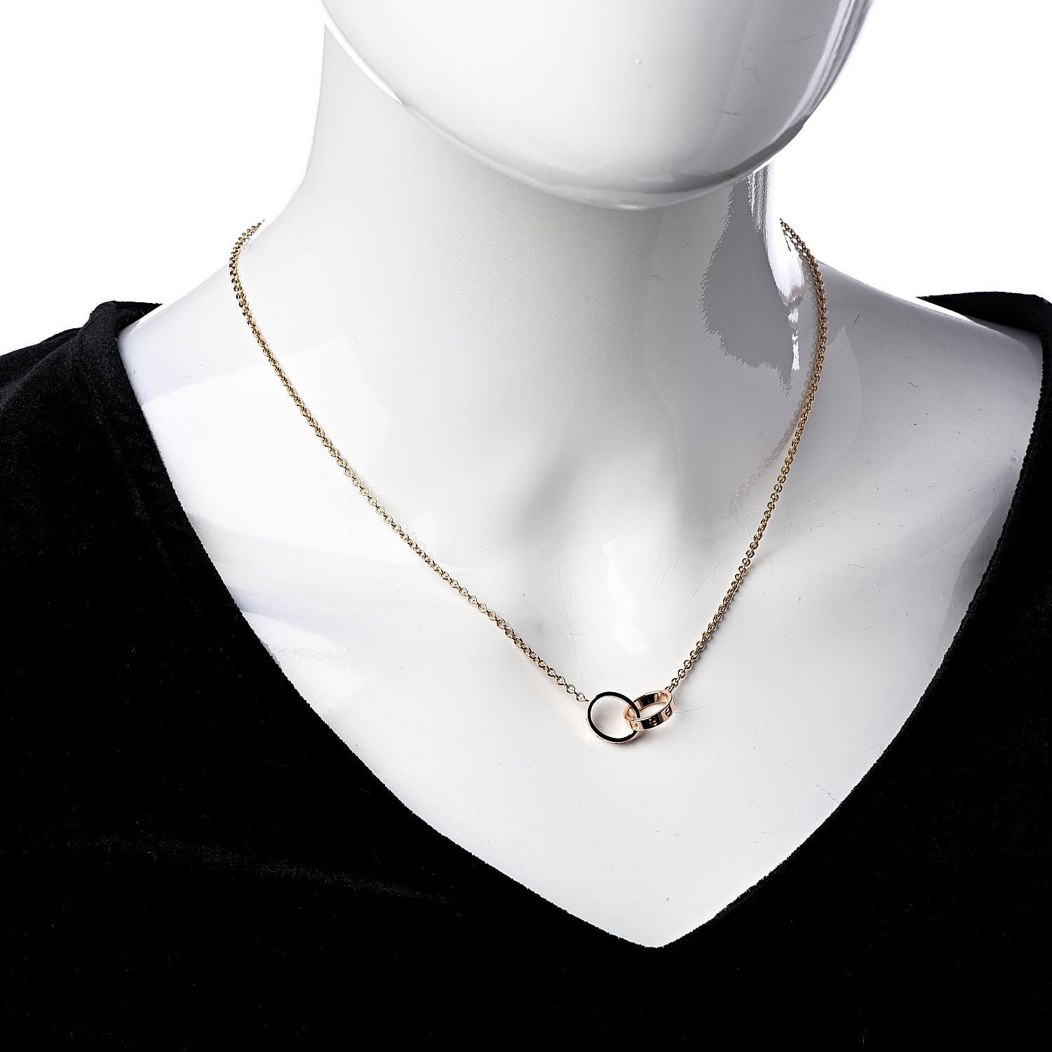 Cartier 18K Pink Gold Interlocking LOVE Necklace 2 of 5