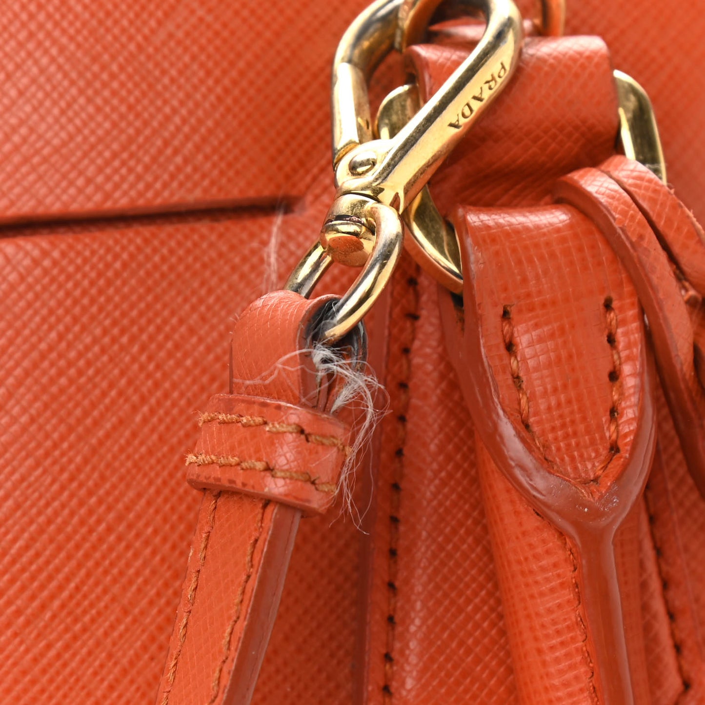Saffiano Lux Medium Promenade Tote Papaya