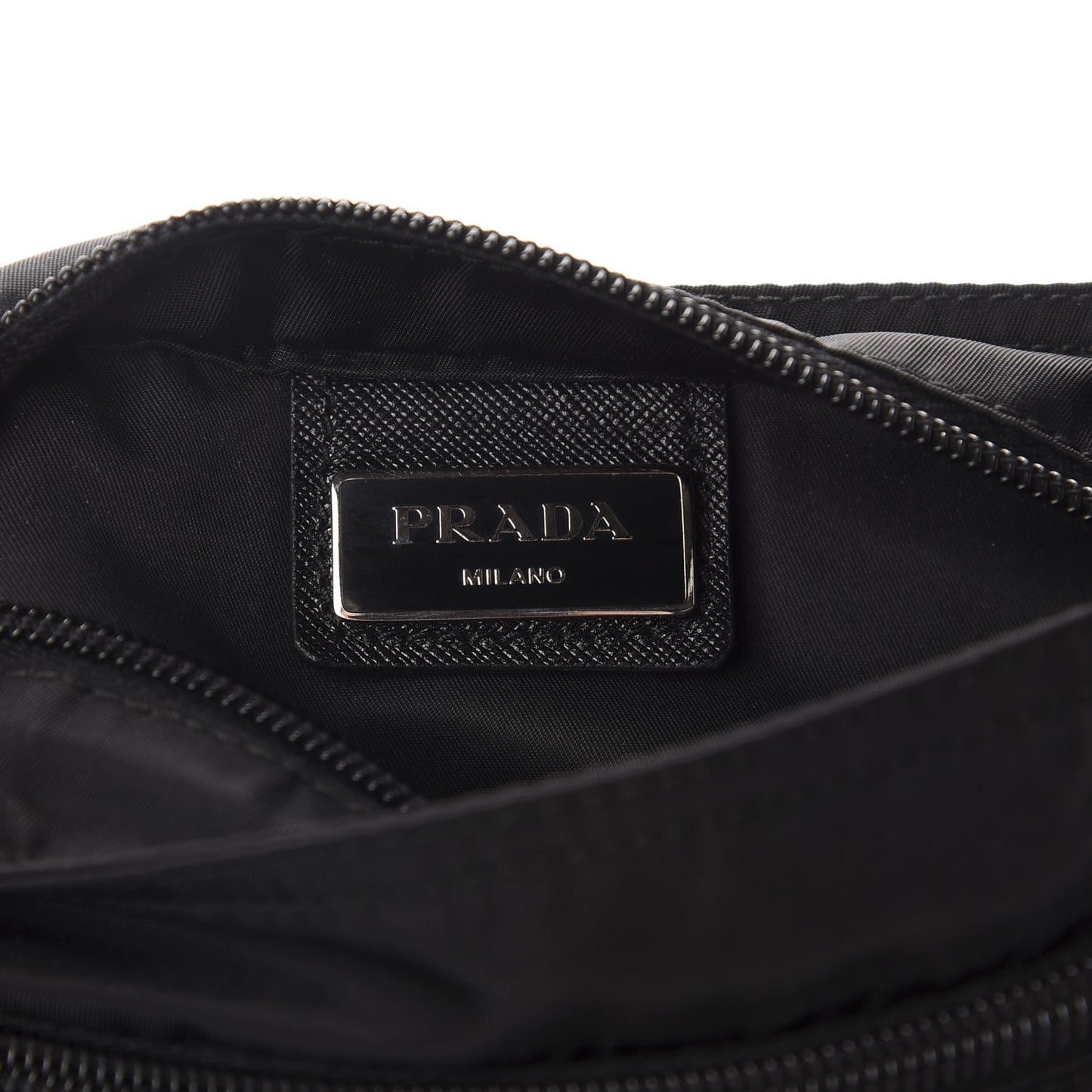 Nylon Vela Small Flat Messenger Bag Black