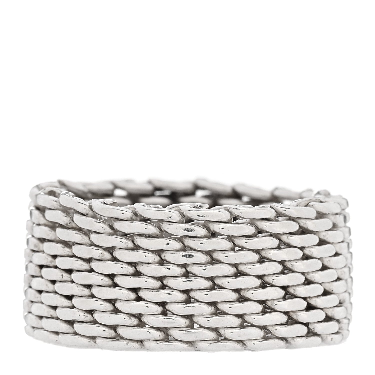 Tiffany Sterling Silver Somerset Mesh Ring 49 5 1 of 4