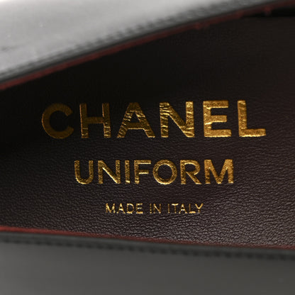 Chanel Lambskin Cap Toe CC Uniform Ballerina Flats 37 Black 7 of 9