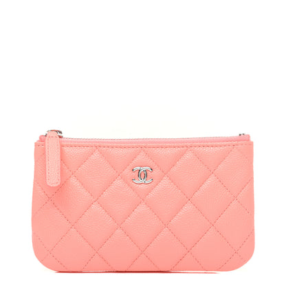 Chanel Caviar Quilted Small Cosmetic Case Coral 1 of 10