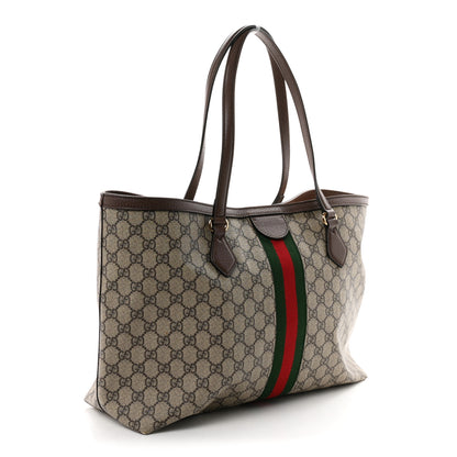 Gucci GG Supreme Monogram Medium Ophidia Shopping Tote Brown 3 of 10