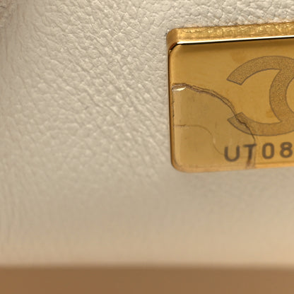 Chanel Caviar Quilted Small Boy Messenger Bag White 7 of 11