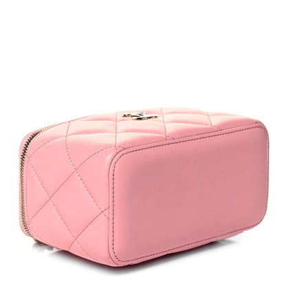 Chanel Lambskin Resin Elegant Chain Vanity Case Pink 4 of 9