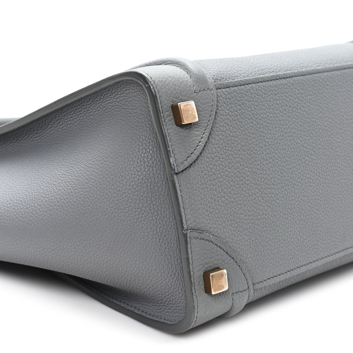 Celine Baby Drummed Calfskin Micro Luggage Kohl 9 of 11
