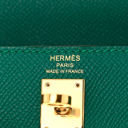 Hermes Epsom Kelly Sellier 25 Malachite 6 of 10