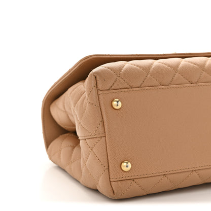 Chanel Caviar Quilted Small Coco Chain Handle Flap Brown 9 of 16