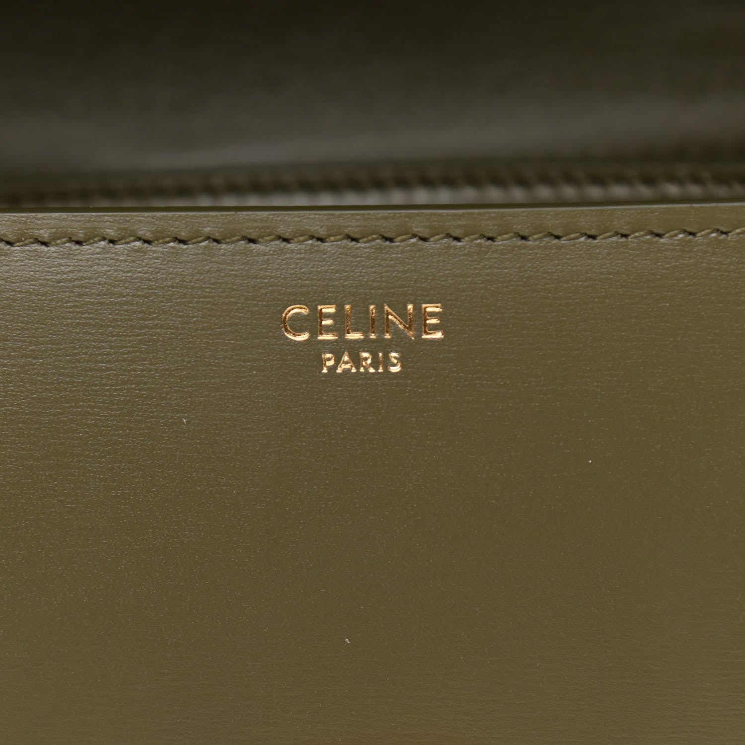 Celine Box Calfskin Small Classic Box Flap Bag Army Green 7 of 10