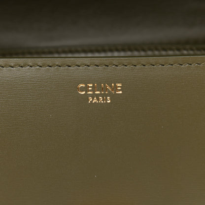 Celine Box Calfskin Small Classic Box Flap Bag Army Green 7 of 10