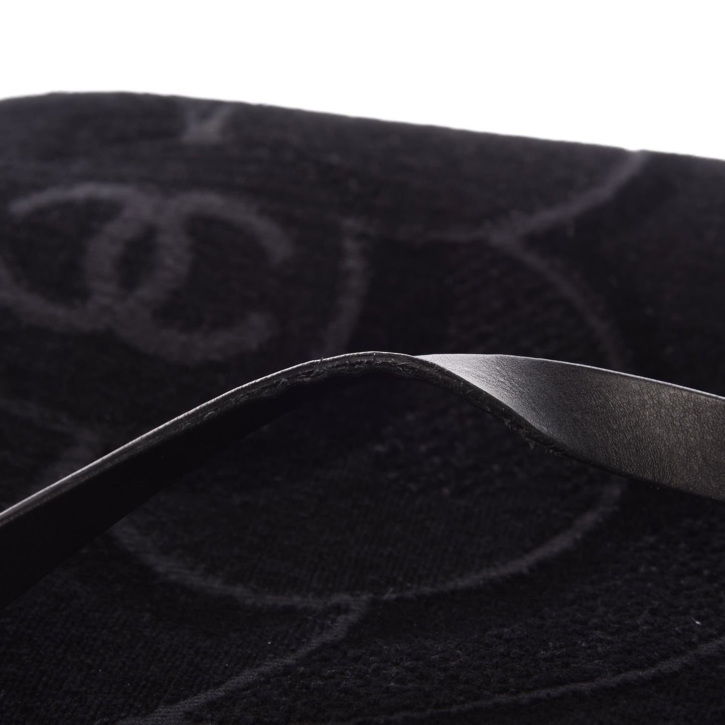 Terry Cotton Camellia Tote Black